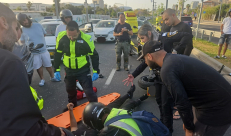 يافا: اصابة راكب دراجة نارية بحادث طرق 